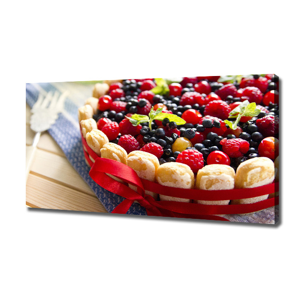 Canvas wall art Forest fruit cake