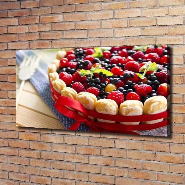 Canvas wall art Forest fruit cake