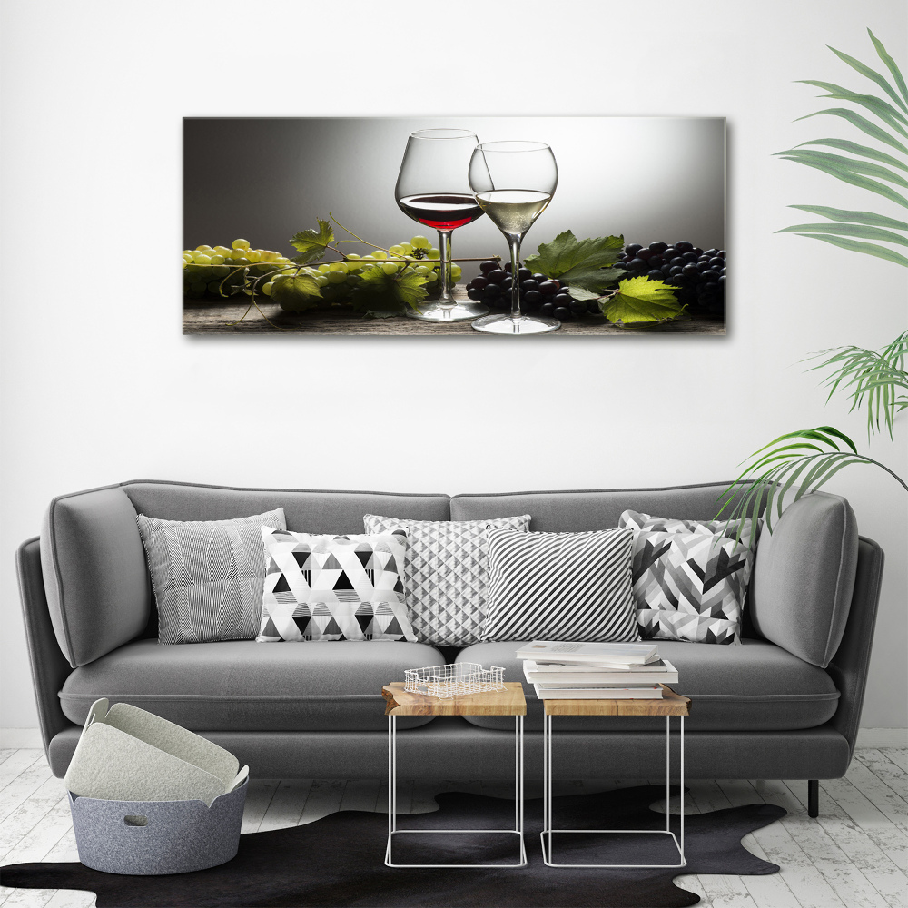 Canvas wall art Wine and grapes