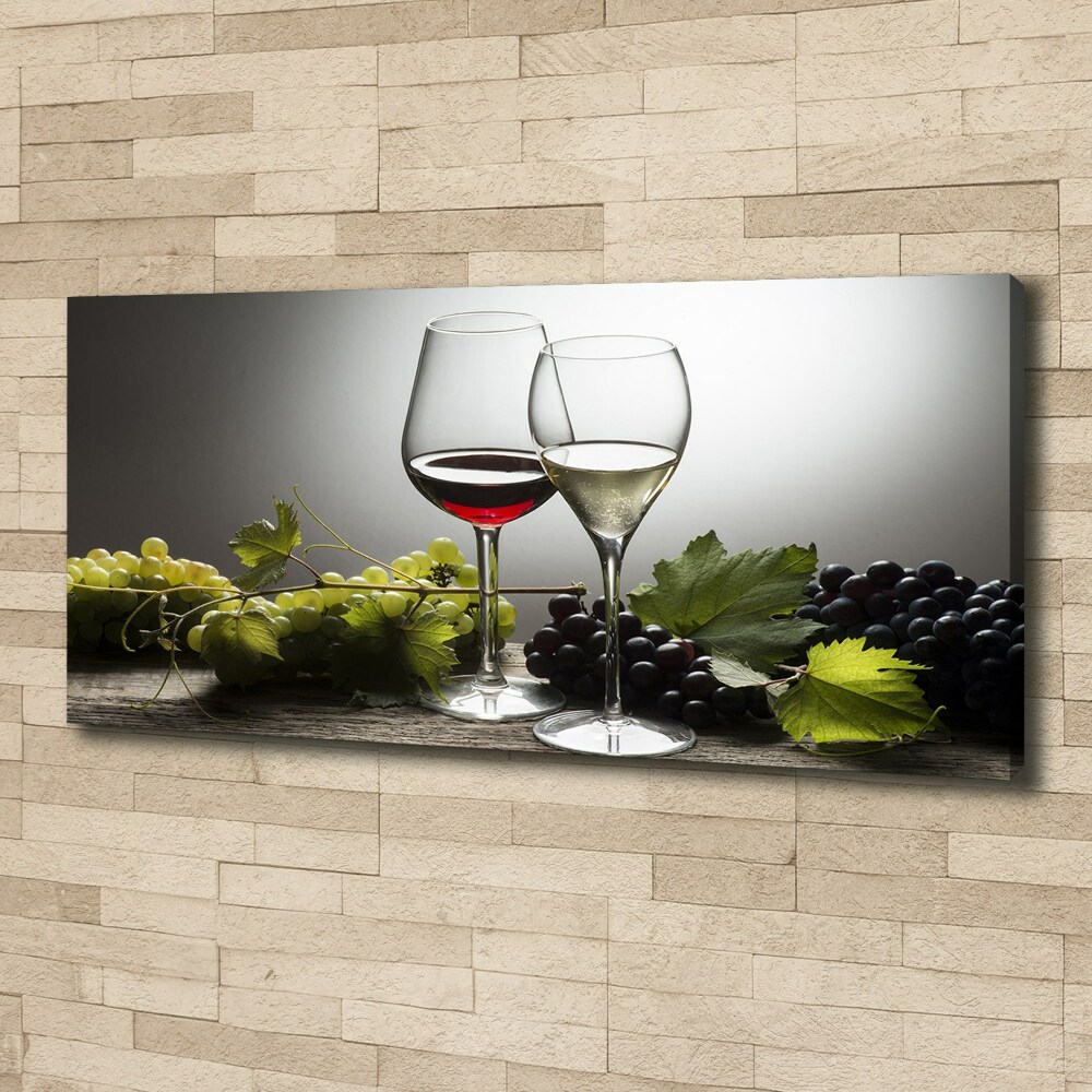 Canvas wall art Wine and grapes