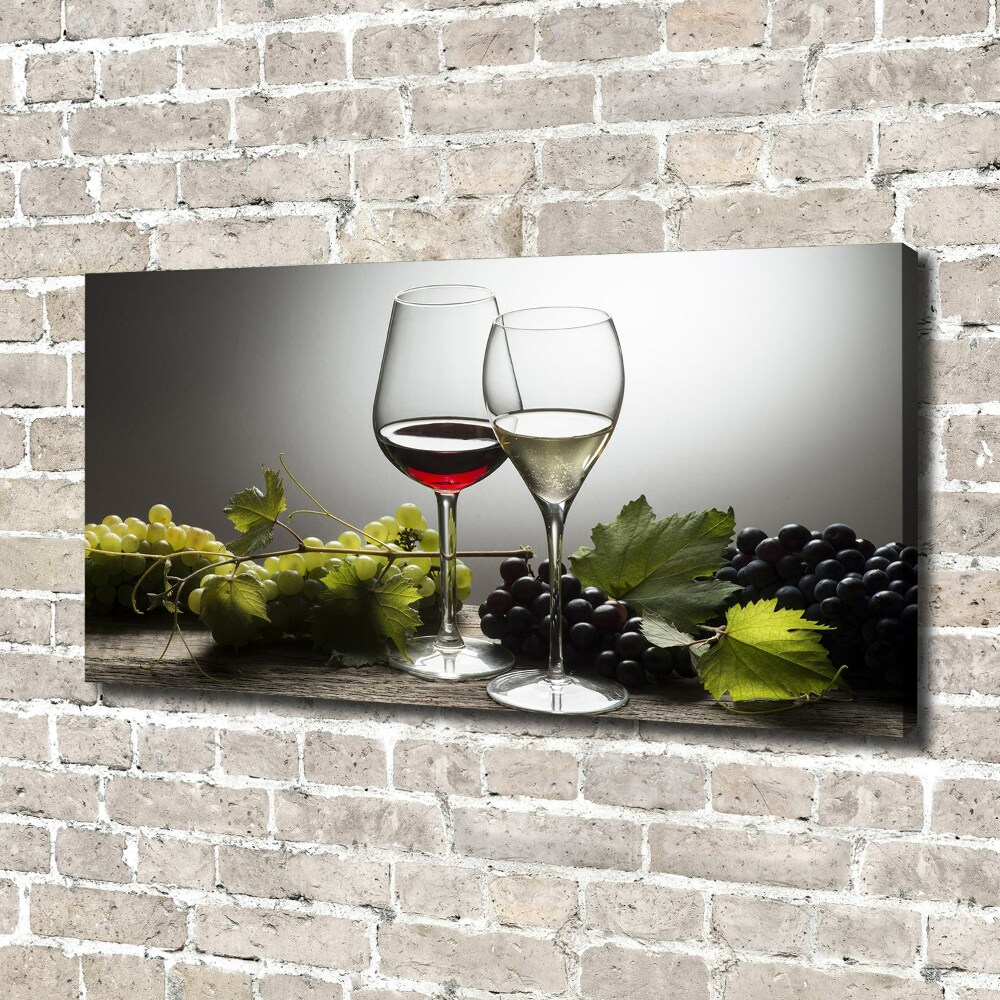 Canvas wall art Wine and grapes