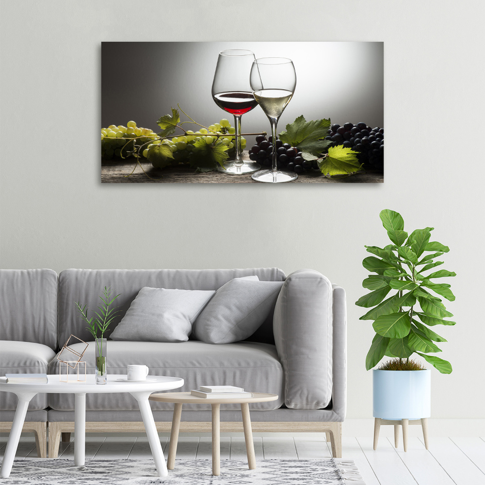 Canvas wall art Wine and grapes