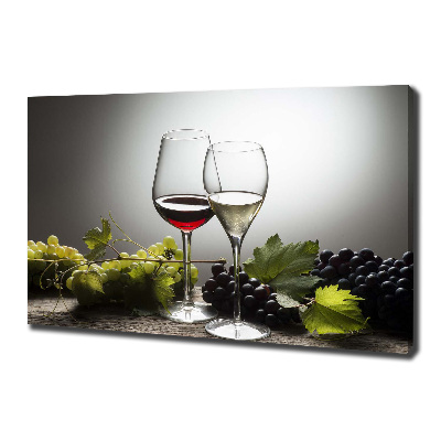 Canvas wall art Wine and grapes