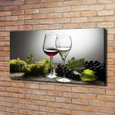 Canvas wall art Wine and grapes