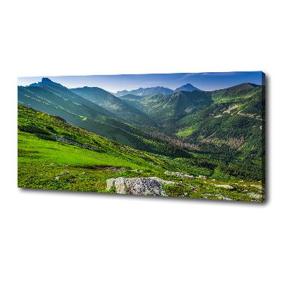 Canvas wall art Dawn in the mountains