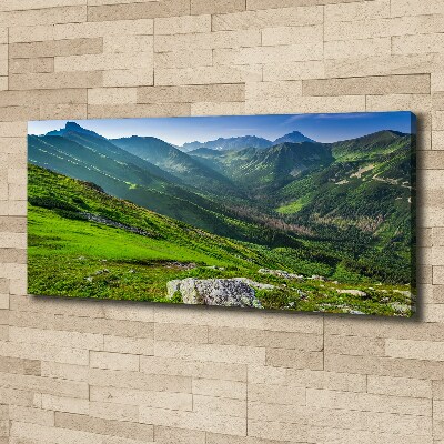 Canvas wall art Dawn in the mountains