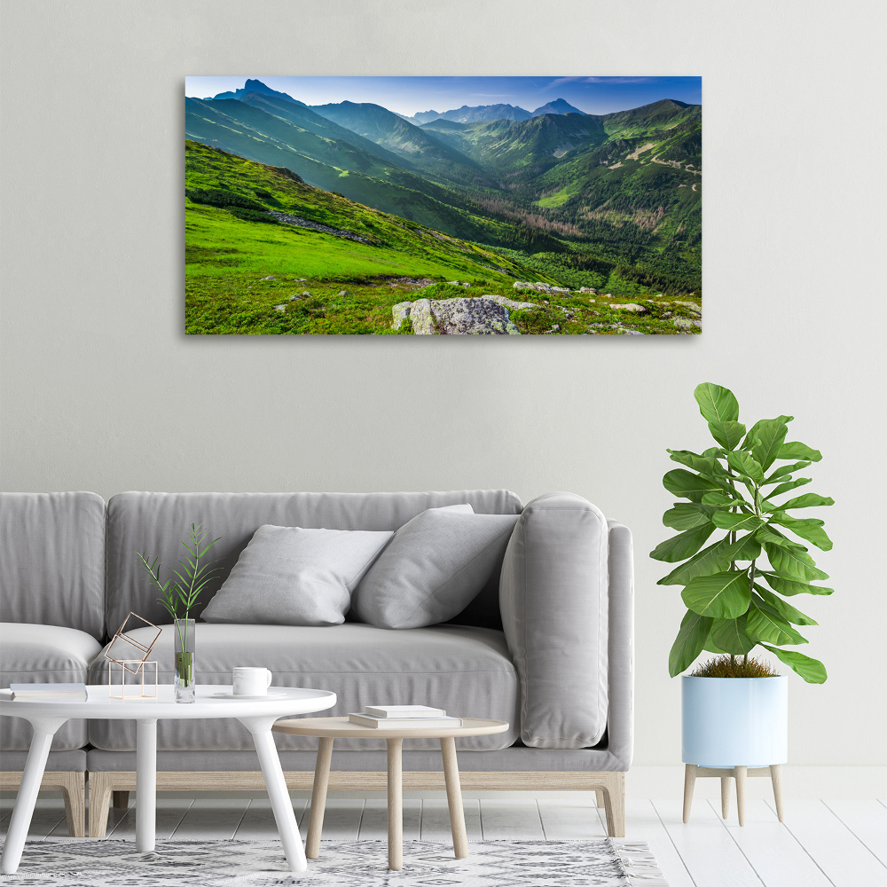 Canvas wall art Dawn in the mountains