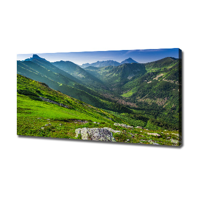 Canvas wall art Dawn in the mountains