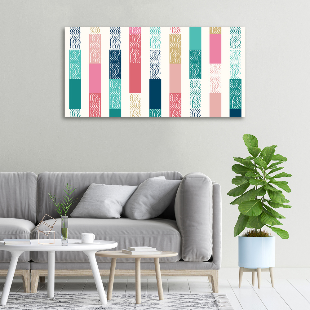 Canvas wall art Colorful stripes