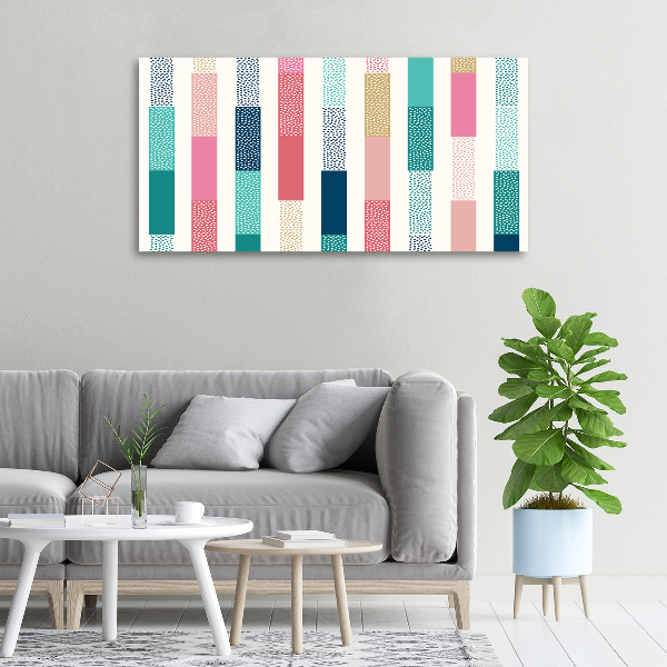 Canvas wall art Colorful stripes