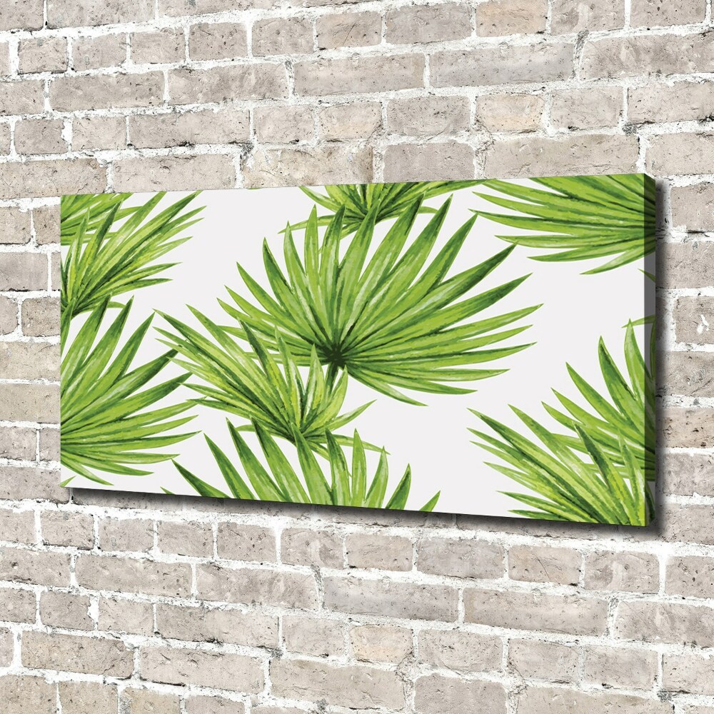 Canvas wall art Tropical leaves