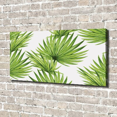 Canvas wall art Tropical leaves