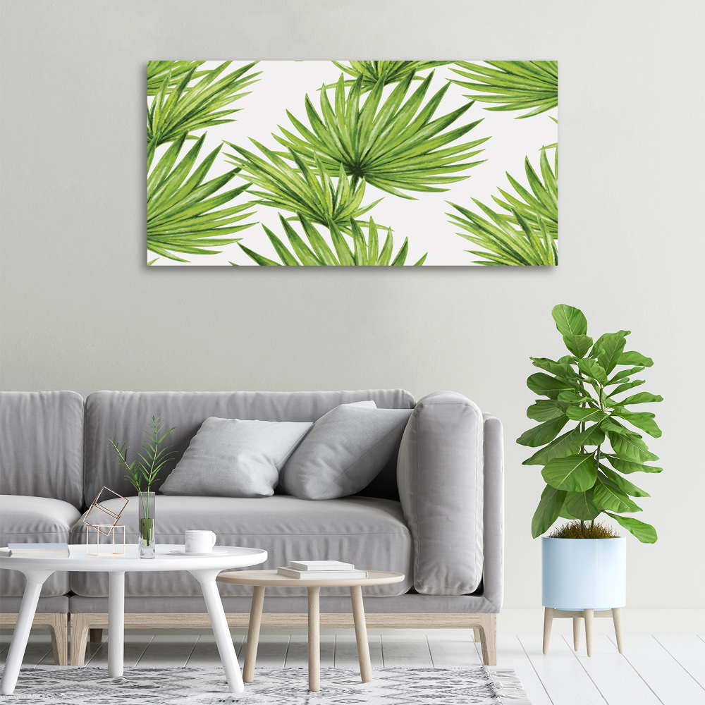 Canvas wall art Tropical leaves