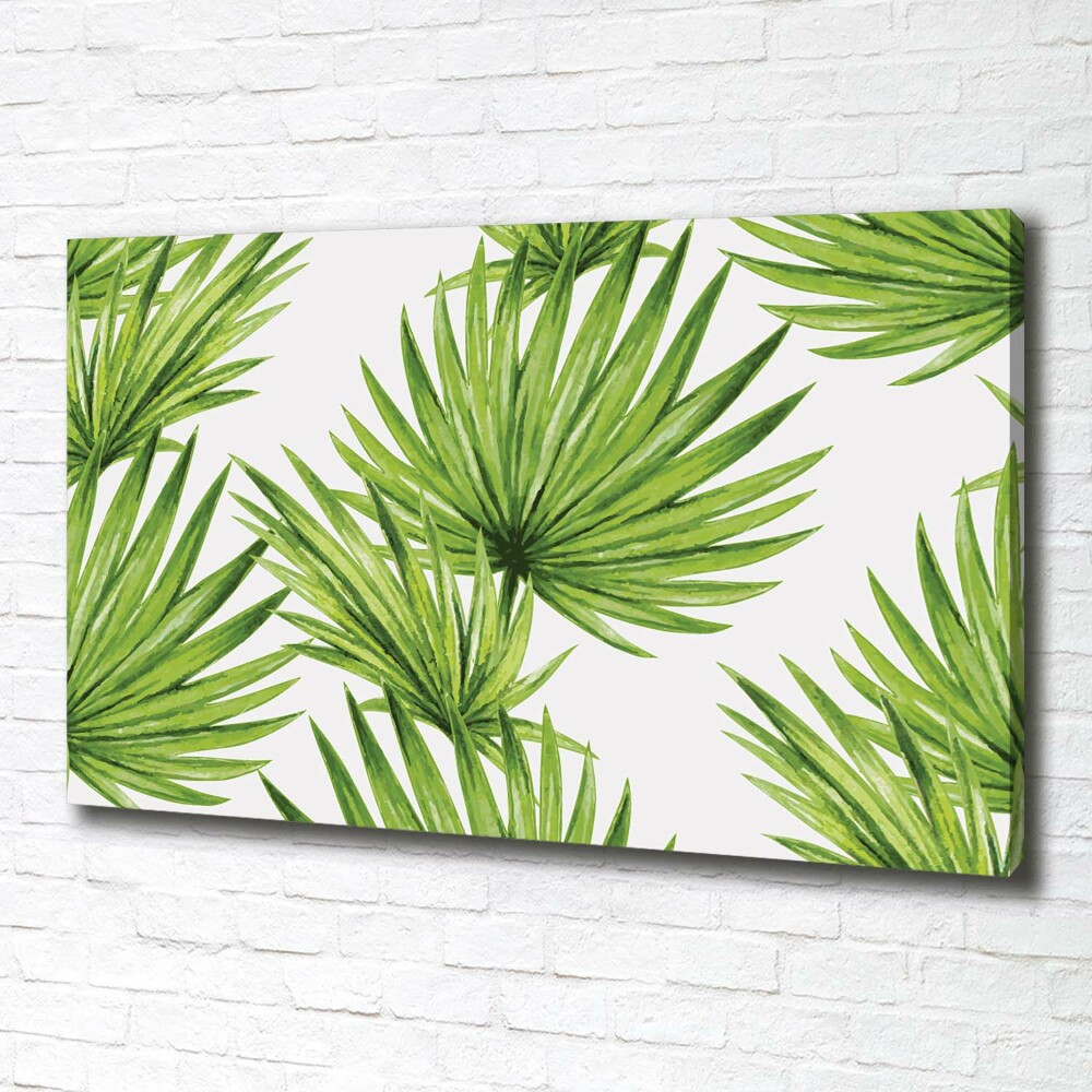 Canvas wall art Tropical leaves