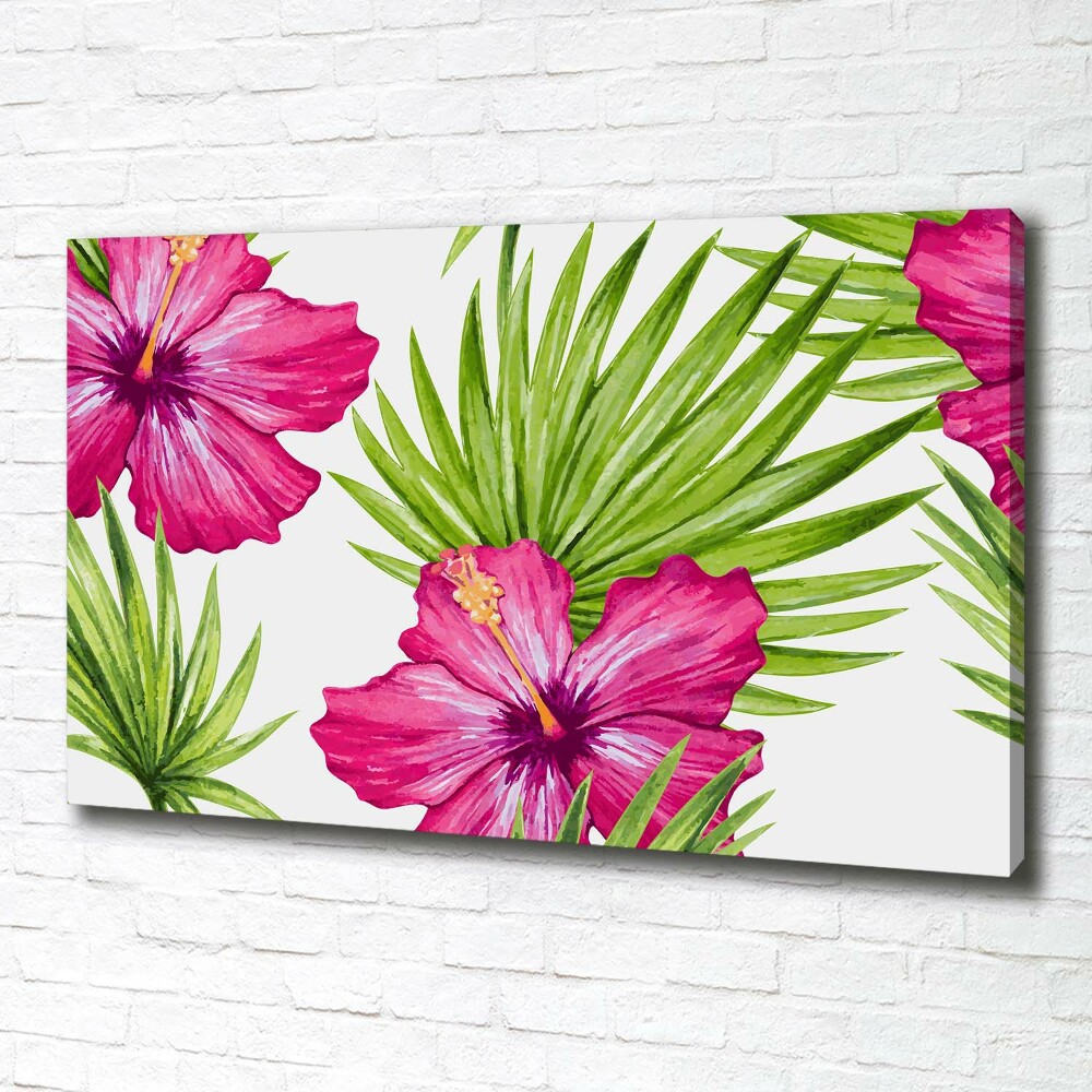 Canvas wall art Hawaiian flowers