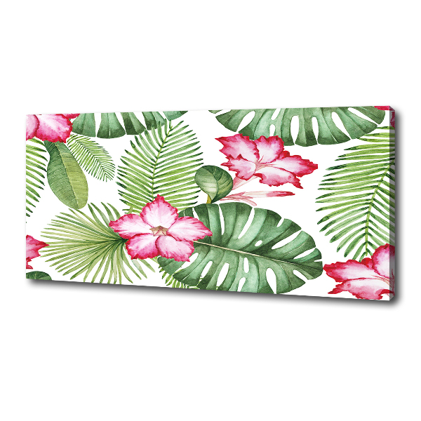 Canvas wall art Tropical flowers