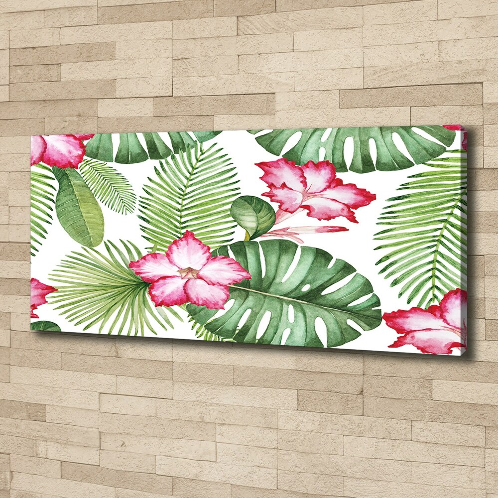 Canvas wall art Tropical flowers