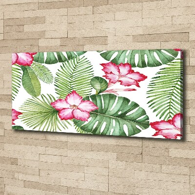 Canvas wall art Tropical flowers