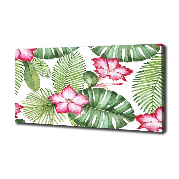 Canvas wall art Tropical flowers