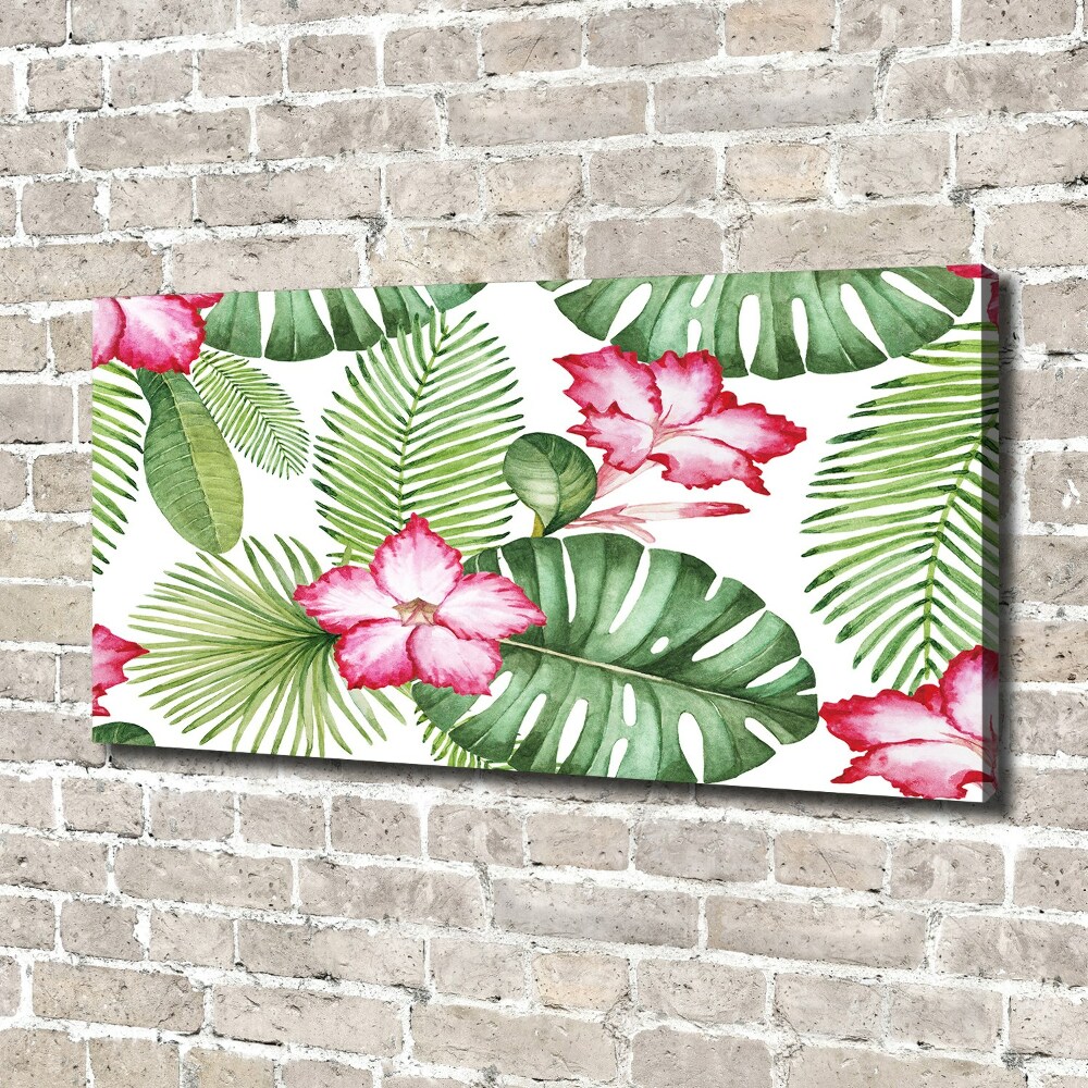 Canvas wall art Tropical flowers