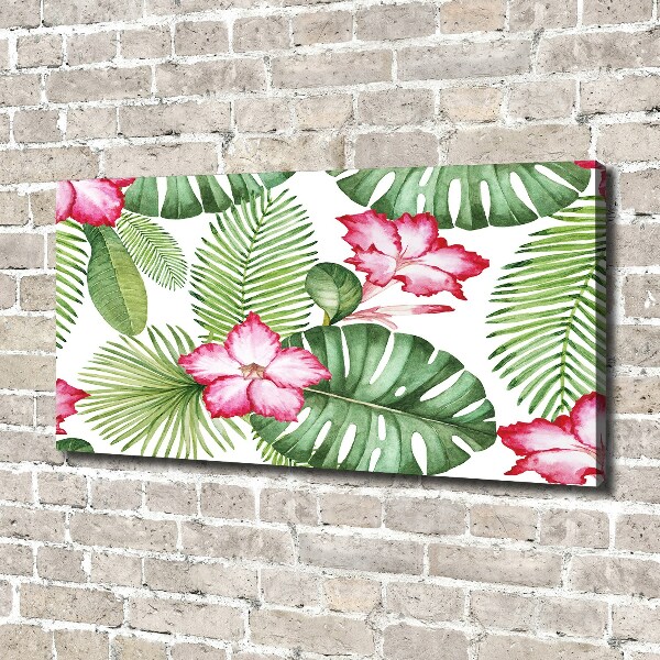 Canvas wall art Tropical flowers