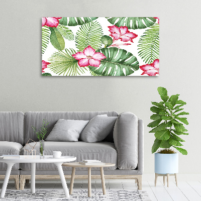 Canvas wall art Tropical flowers