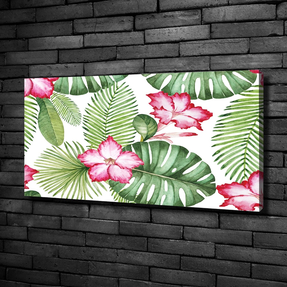 Canvas wall art Tropical flowers