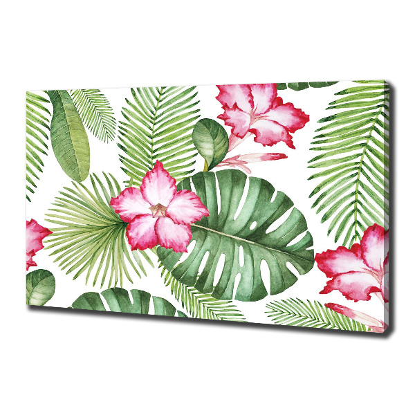 Canvas wall art Tropical flowers