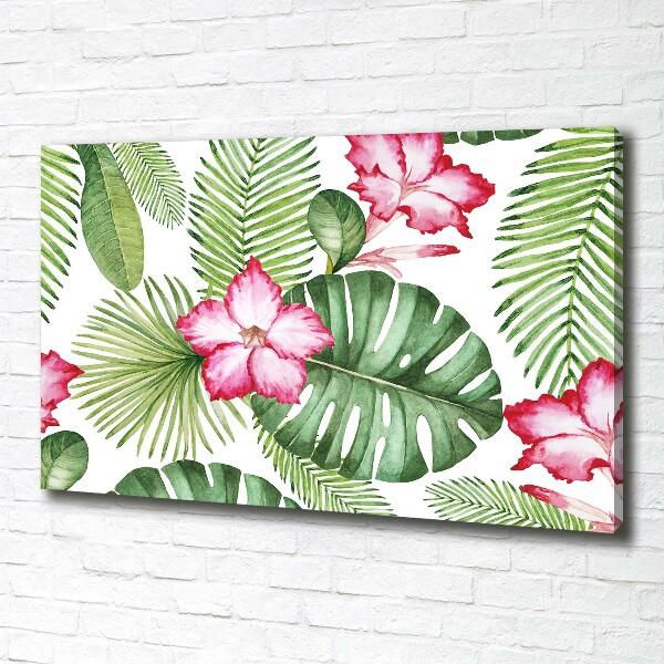 Canvas wall art Tropical flowers