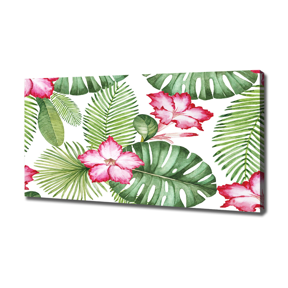 Canvas wall art Tropical flowers