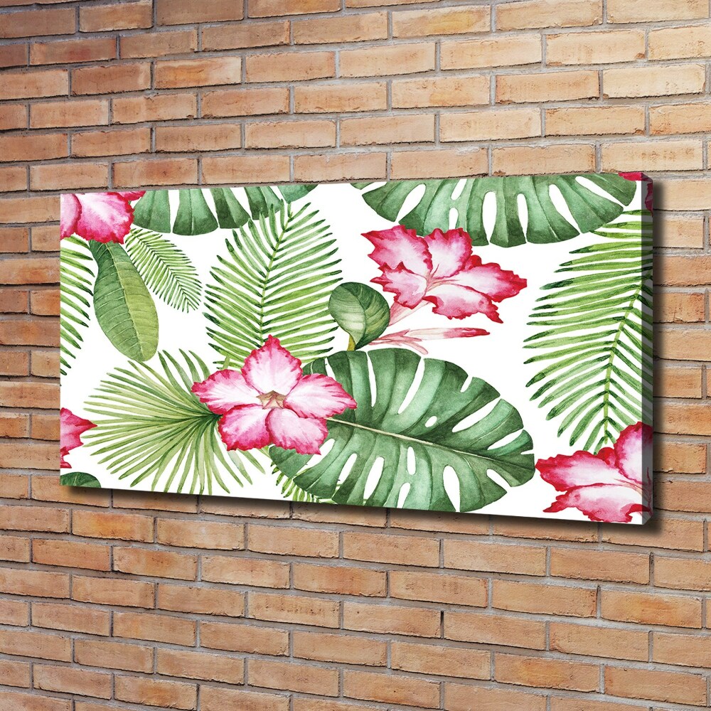 Canvas wall art Tropical flowers