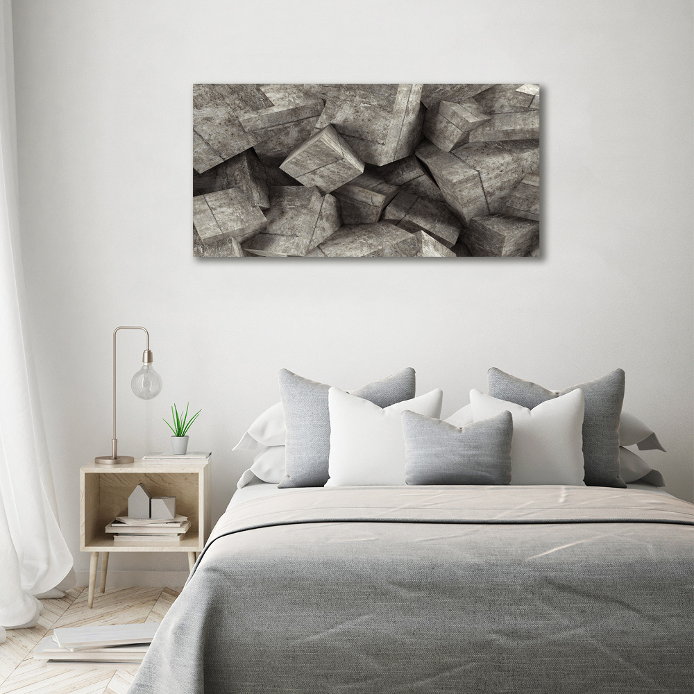 Canvas wall art Concrete cubes