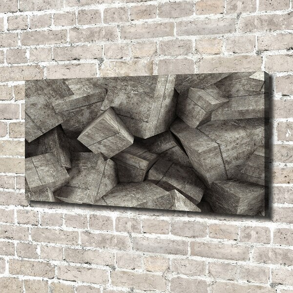 Canvas wall art Concrete cubes