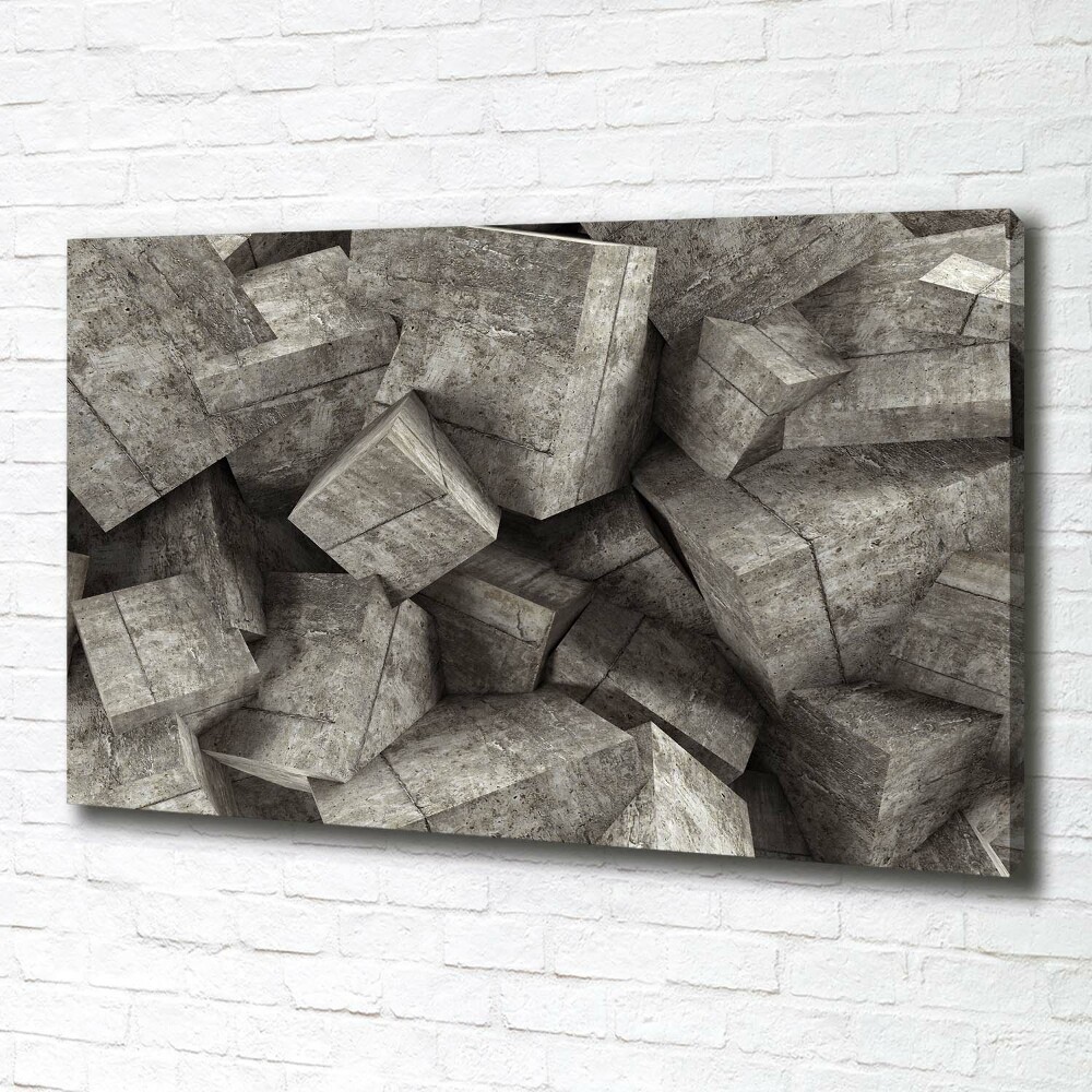 Canvas wall art Concrete cubes