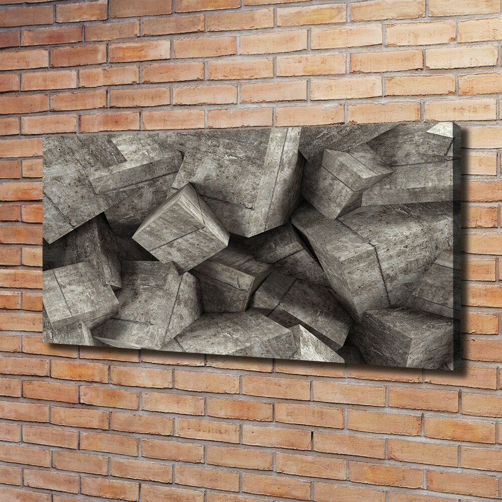 Canvas wall art Concrete cubes