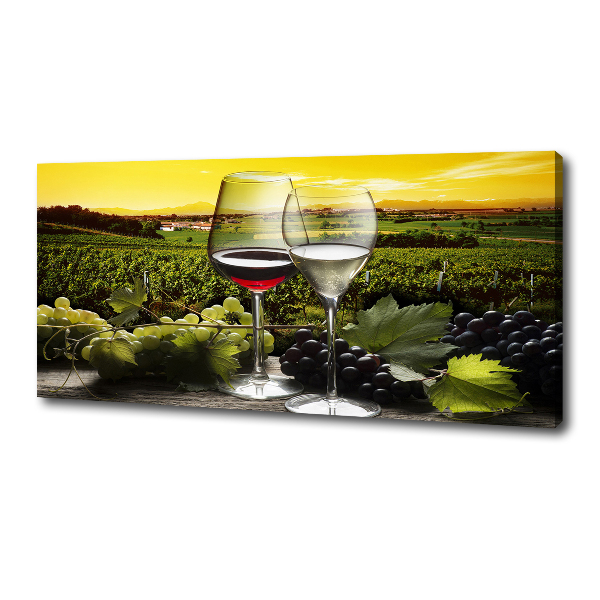 Canvas wall art Wine and grapes