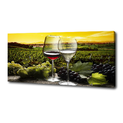 Canvas wall art Wine and grapes