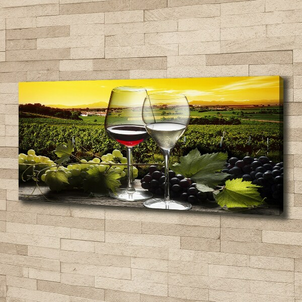 Canvas wall art Wine and grapes