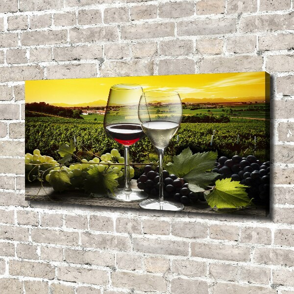 Canvas wall art Wine and grapes