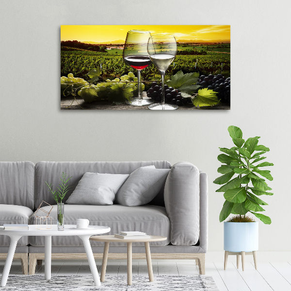 Canvas wall art Wine and grapes