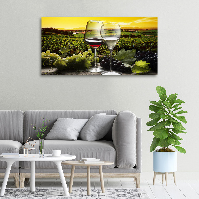 Canvas wall art Wine and grapes