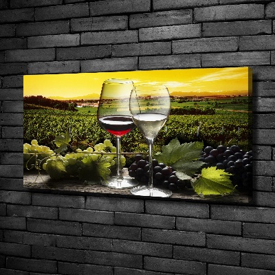 Canvas wall art Wine and grapes