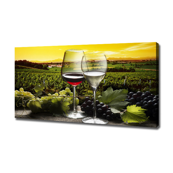 Canvas wall art Wine and grapes