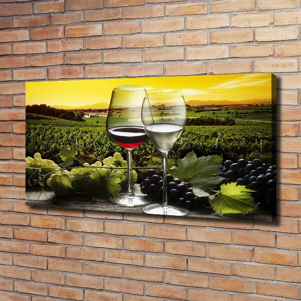 Canvas wall art Wine and grapes