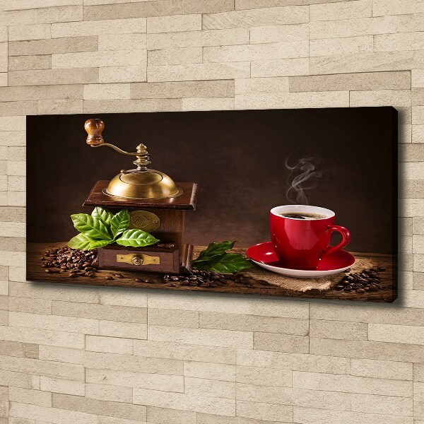 Canvas wall art Coffee and grinder