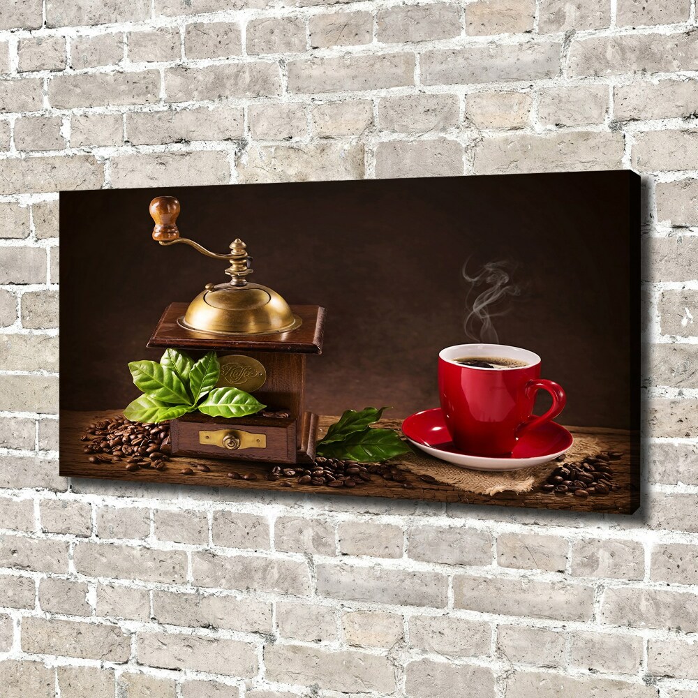 Canvas wall art Coffee and grinder