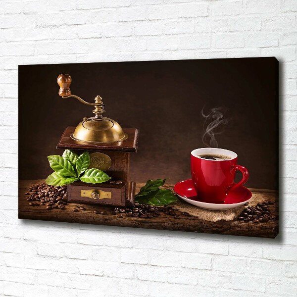 Canvas wall art Coffee and grinder