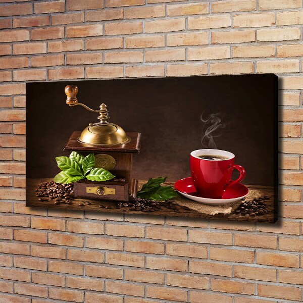 Canvas wall art Coffee and grinder