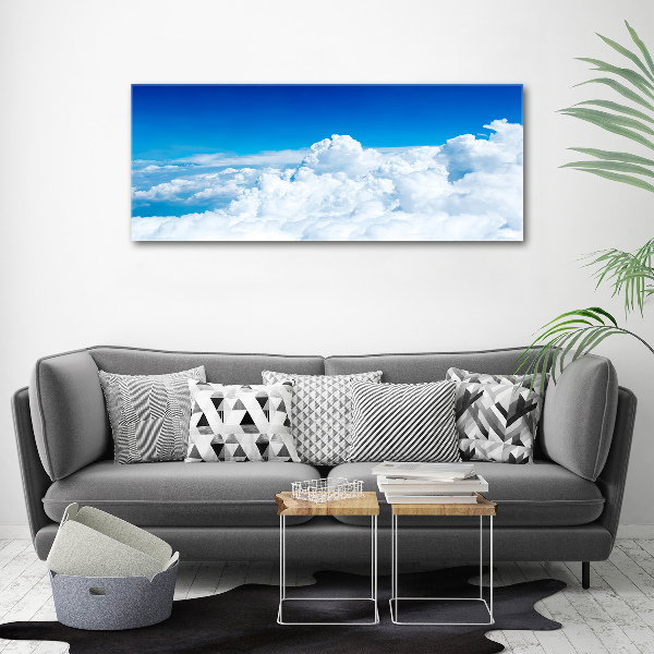 Canvas wall art Bird's flight clouds