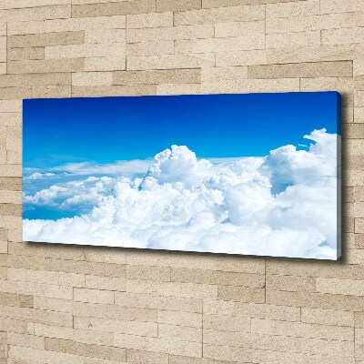 Canvas wall art Bird's flight clouds